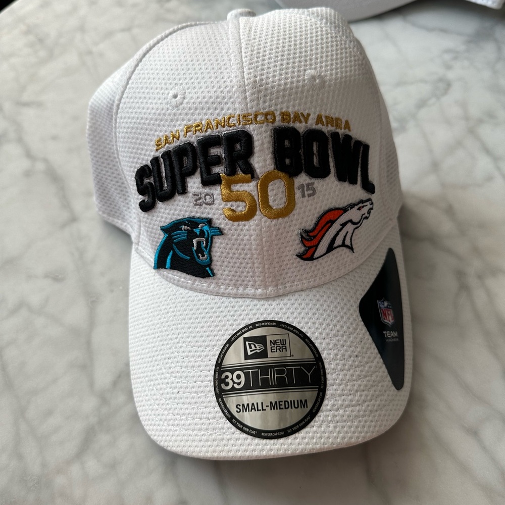 Super Bowl 50 Official NFL Hat Denver Bronco v Carolina Anthers NWT